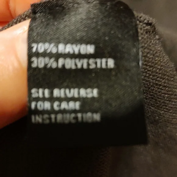 🔸🌿🔸NWOT Stellar Adrienne Vittadini Dark Olive & Gold Batwing Top Blouse - L - Picture 14 of 16